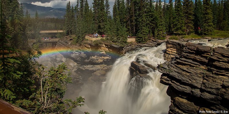 Waterfall With Rainbow