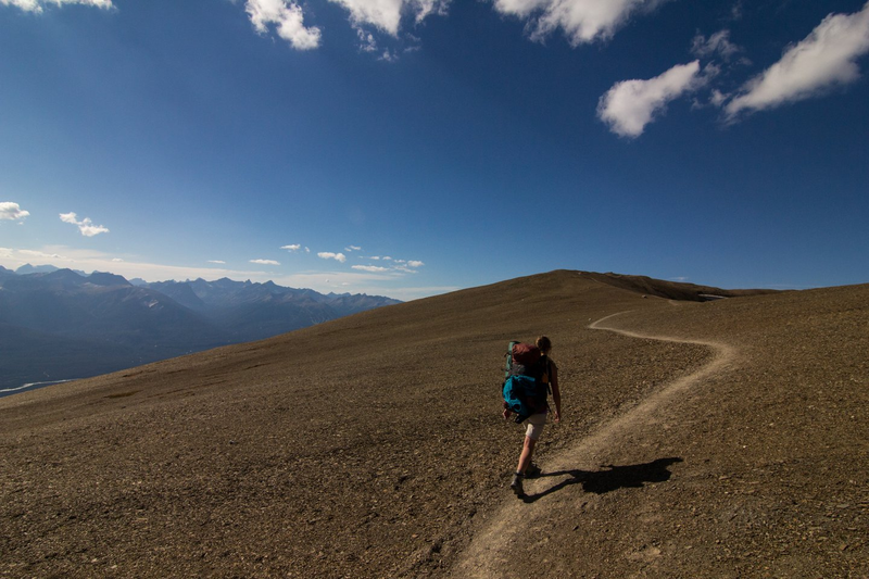 Hiker At Skyline Trail -Credit: Ryan Bray/ Parks Canada