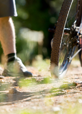 Mountain Biking Credit: ParksCanada-MountainBikerLegs-RyanBray