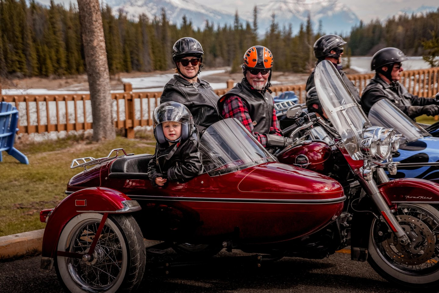 Jasper Motorcycle Tours - Mom and kid