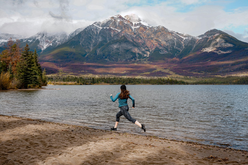 Running by Pyramid Mountain