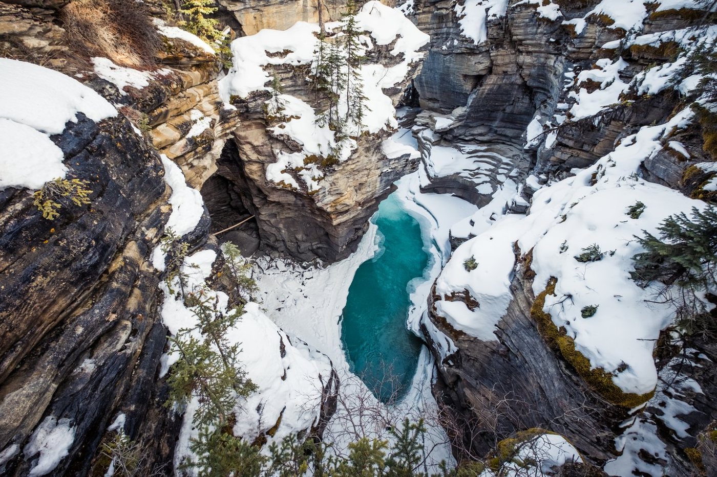 Athabasca Falls - winter