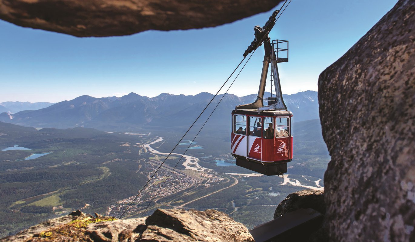 Sky Tram From Between Rocks