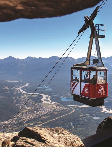 Sky Tram From Between Rocks Sky Tram From Between Rocks