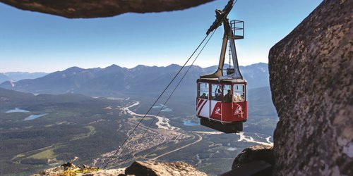 Sky Tram From Between Rocks Sky Tram From Between Rocks
