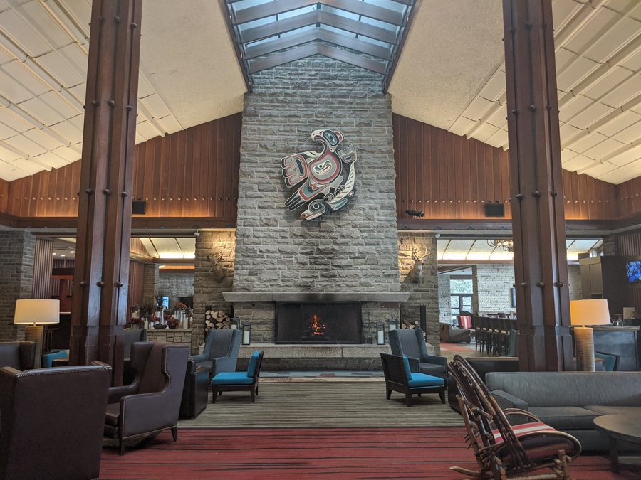 Fairmont Jasper Park Lodge - Emerald Lounge Fireplace.jpg