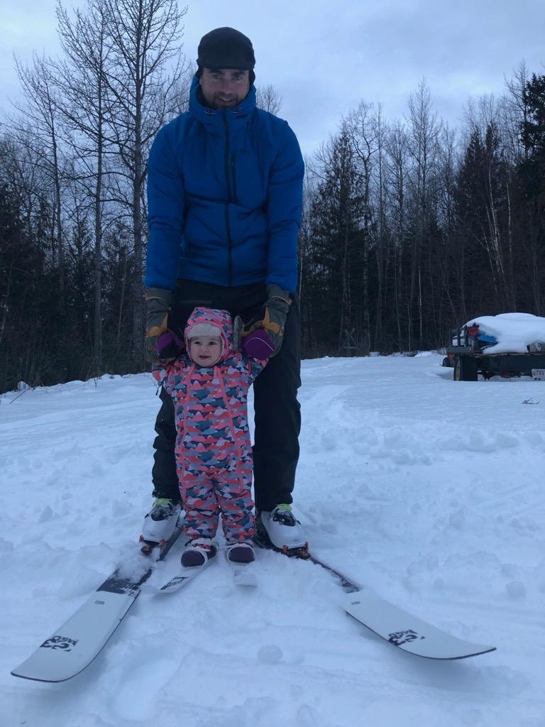 Parker on skis