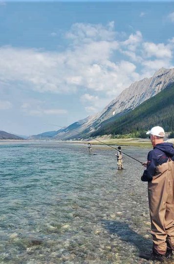 Jasper Park Fishing -Upper Maligne River Jasper Park Fishing -Upper Maligne River