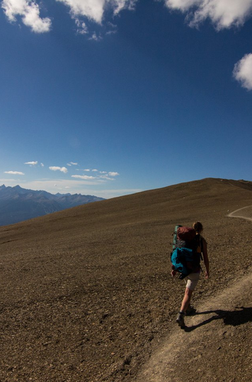 Hiker At Skyline Trail -Credit: Ryan Bray/ Parks Canada Hiker At Skyline Trail -Credit: Ryan Bray/ Parks Canada