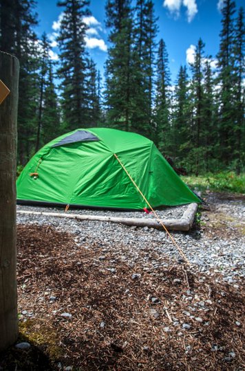 Camping at Maligne Lake- Credit: Parks Canada-RyanBray