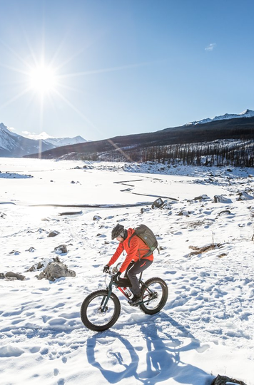 fat bike - frozen lake