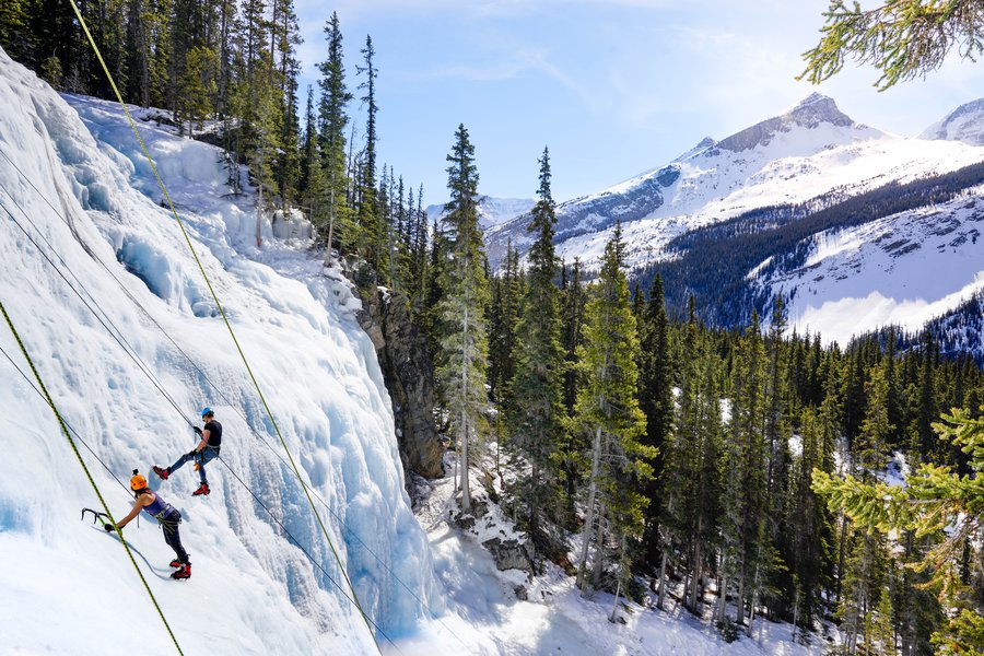 Ice climbing with Rockaboo