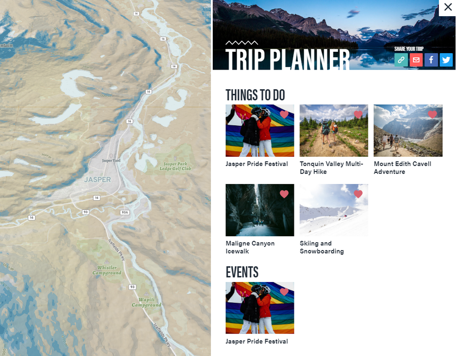 jasper trip planner